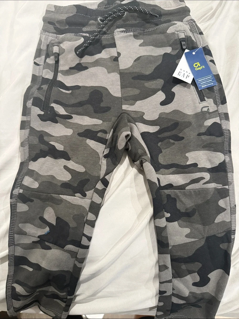 GAP Kids Gray Camouflage Joggers